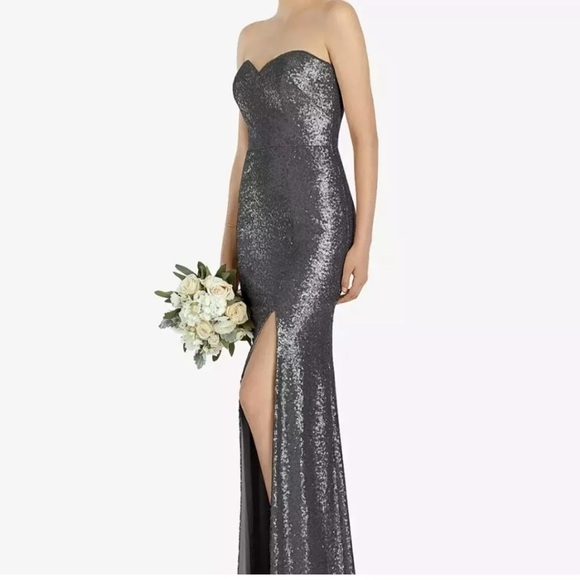 Dessy Collection Dresses & Skirts - NWT Dessy Collection dark silver sequin gown
